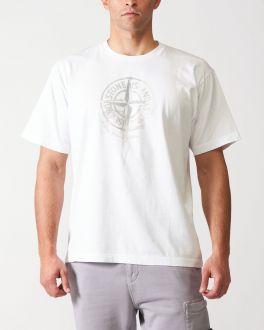 T-Shirt in cotone bianco con Logo