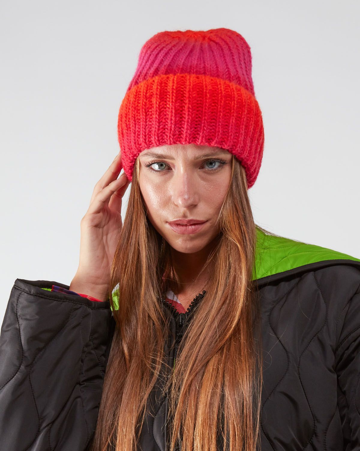 Multicolored Ribbed Beanie