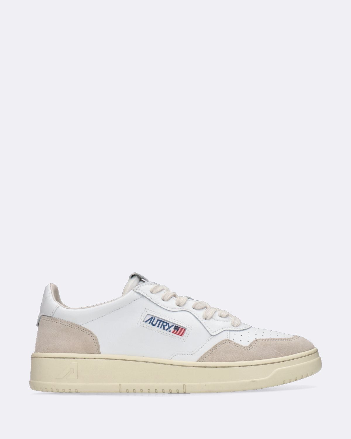 White Suede Medalist Low Sneakers