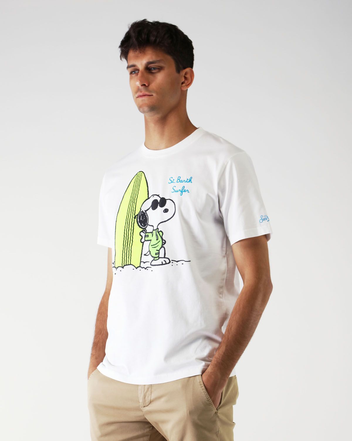 T-Shirt Surfer Snoopy Bianca