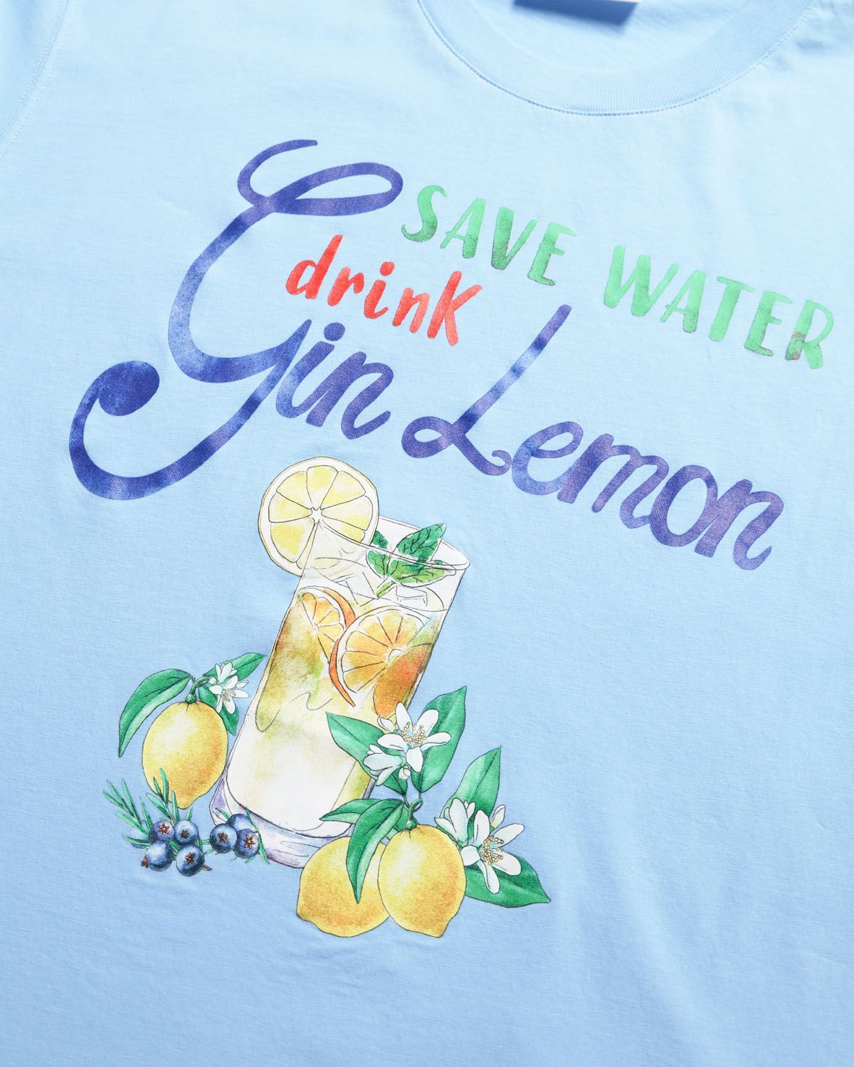 Light-Blue Gin Lemon T-Shirt