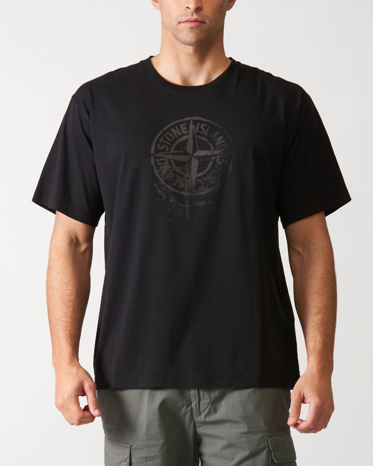 T-Shirt in cotone nero con Logo