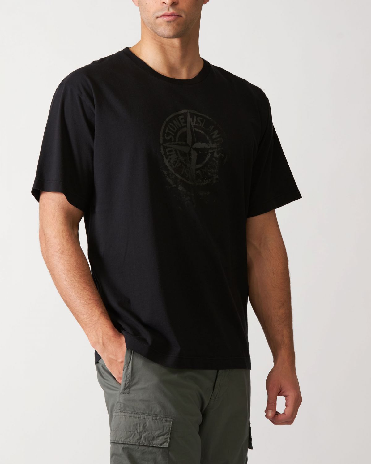 T-Shirt in cotone nero con Logo