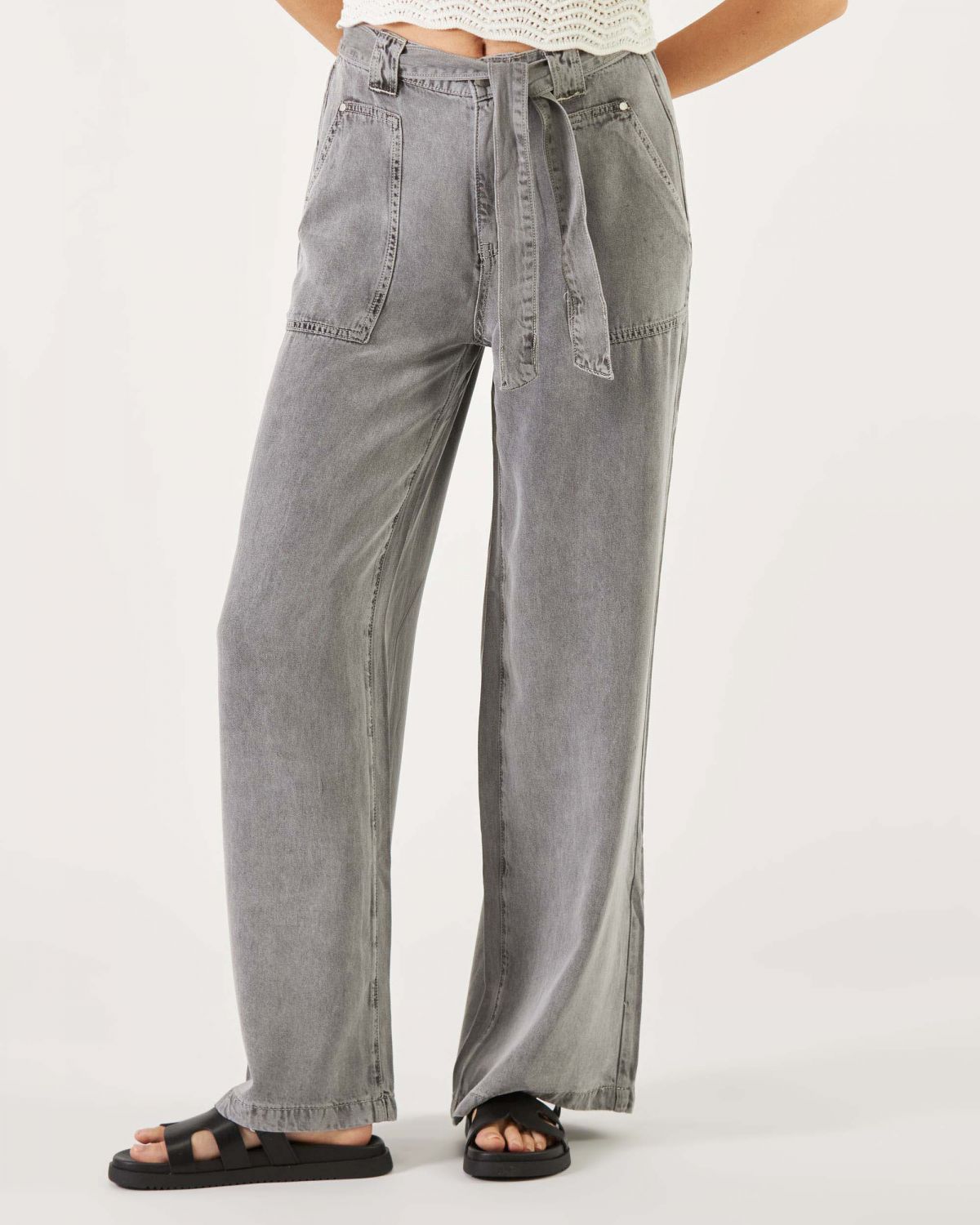Jeans Rabi Suncoo con cintura a vita alta di colore carbone