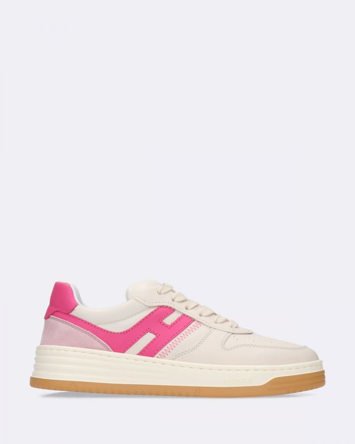 Beige and Fuchsia H630 Sneakers