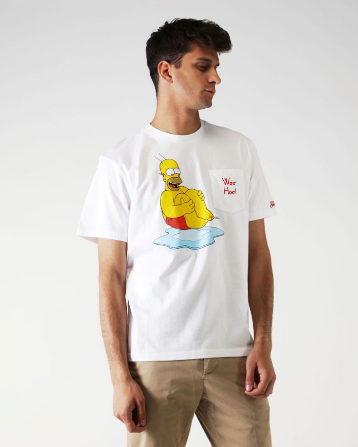 White Woo-Hoo Homer Simpson T-Shirt