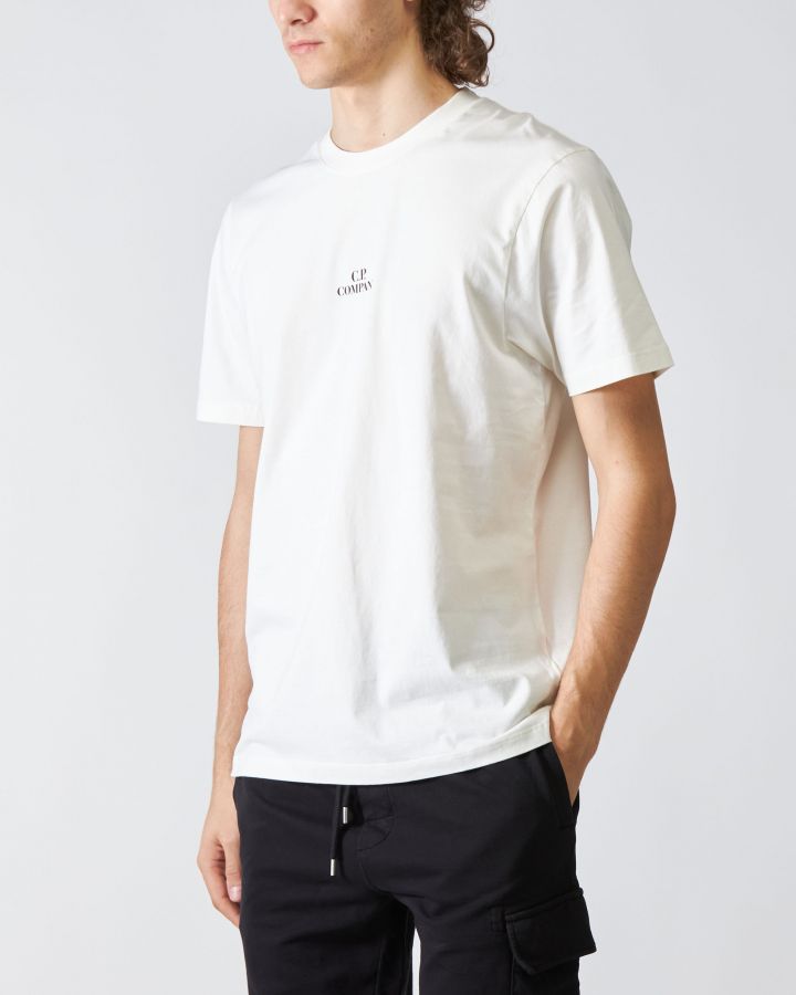T-Shirt Bianca con stampa sulla schiena