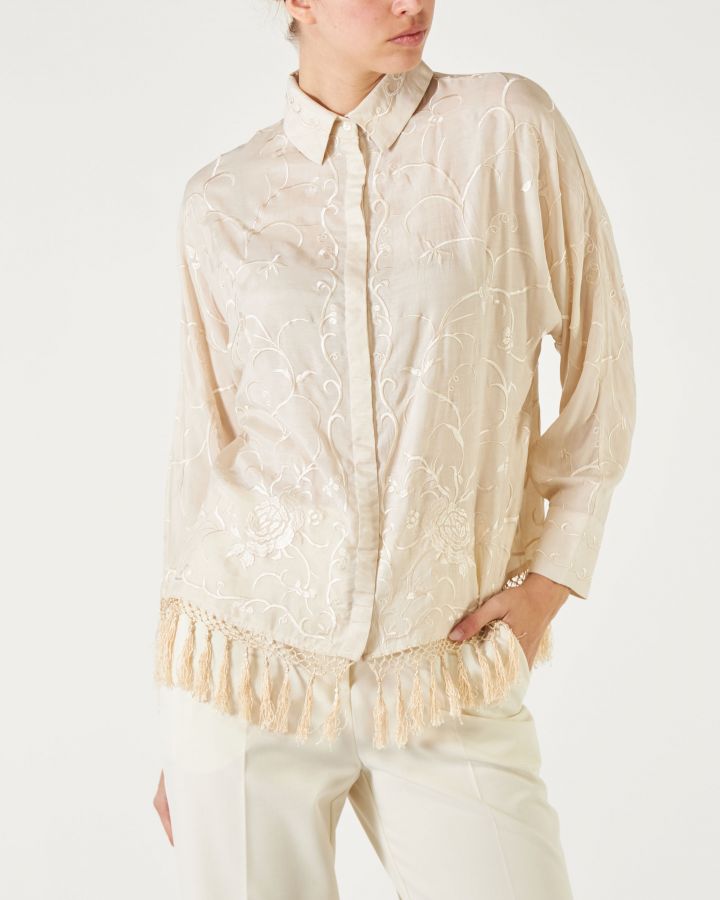 Camicia Tiffany Semicouture di colore avorio
