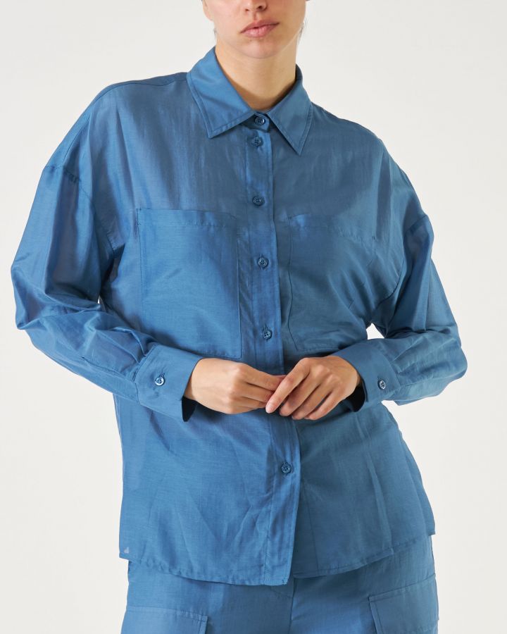 Camicia Lane Semicouture di colore blu