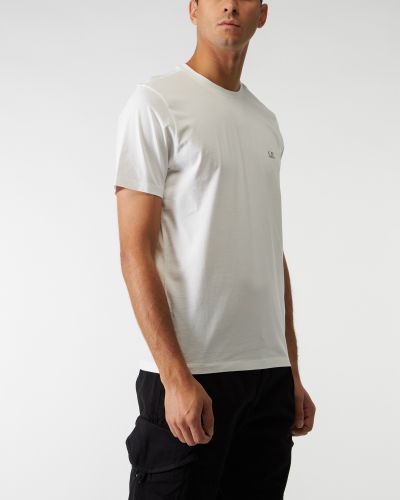 C.P. Company T-Shirt Bianca con Logo Bianco MTS046A-5100W-103