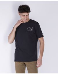 T-Shirt con Ricamo Noia 00 Nero