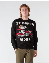 Snoopy Chapter Black Crewneck Sweater