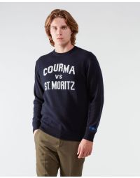 Courma vs St. Moriz Blue Crewneck Sweater