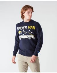 Spider Man Blue Crewneck Sweater